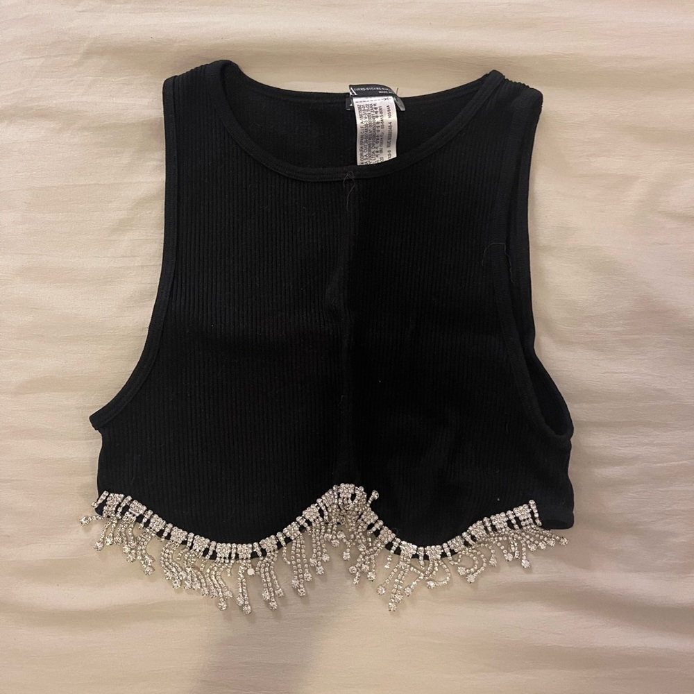 Rhinestone crop top